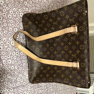Louis Vuitton Brown and Gold Monogram Handbag